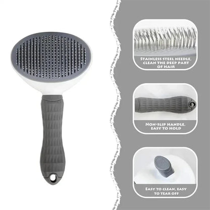 Brushie™ Self-Cleaning Pet Brush – Groom in Seconds!