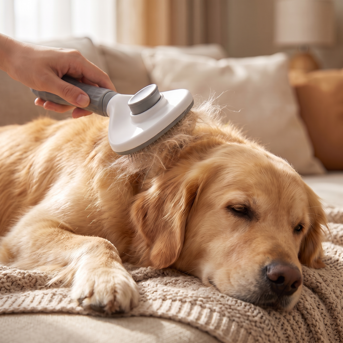 Brushie™ Self-Cleaning Pet Brush – Groom in Seconds!